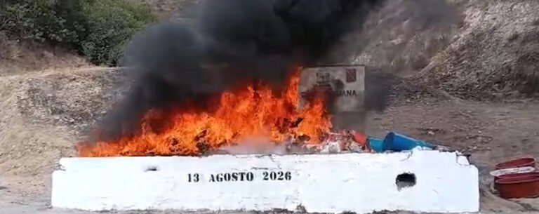 FGR destruye 8.6 toneladas de narcóticos decomisados en Baja California en Tijuana