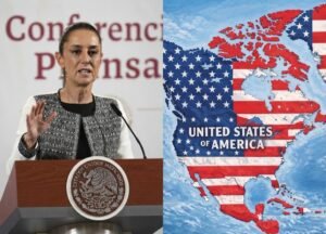 Trump incluye a México en un mapa de EE. UU. y Sheinbaum defiende la soberanía nacional