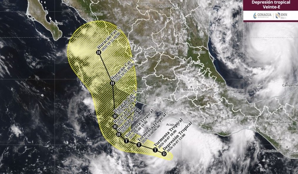 Tres ciclones rodean a México: así evolucionan Simón, Rachel e Isaías