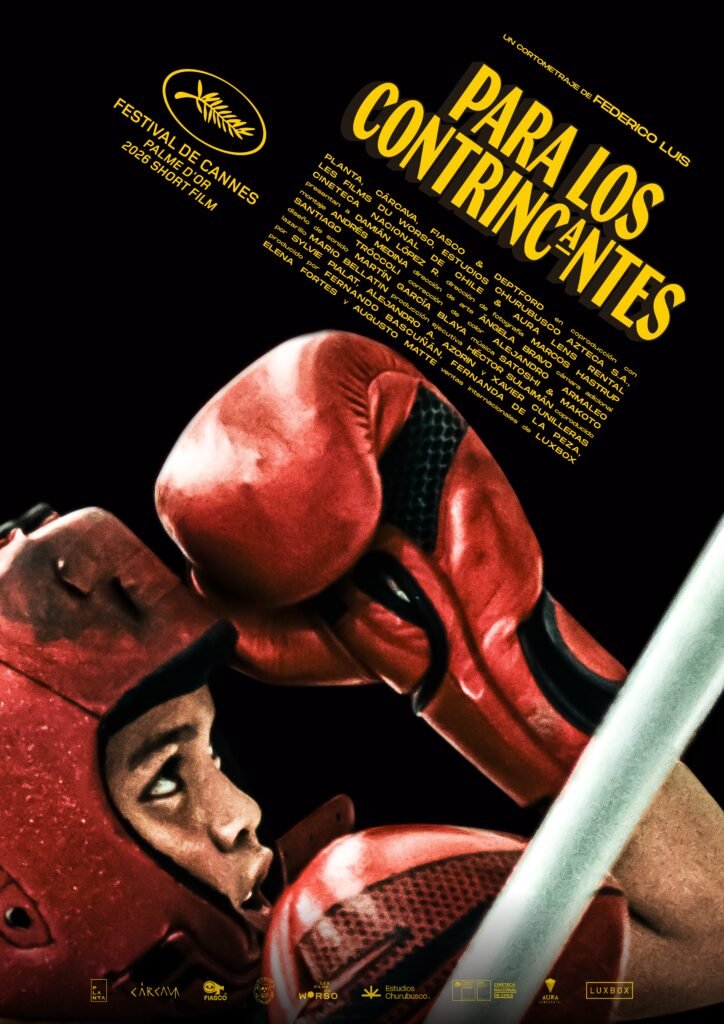 Póster oficial del cortometraje Para los contrincantes, dirigido por Federico Luis y ganador de la Palma de Oro en Cannes 2026.